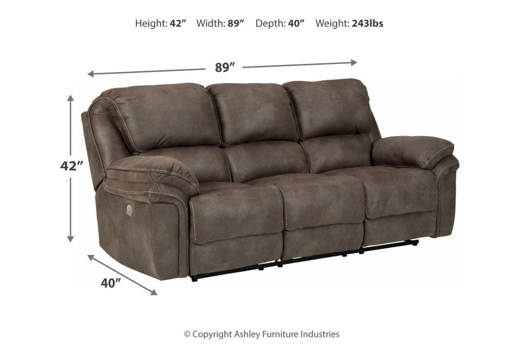 Trementon Graphite Power Reclining Sofa - Lara Furniture