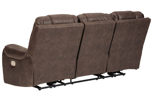 Yacolt Walnut Power Reclining Sofa - Lara Furniture