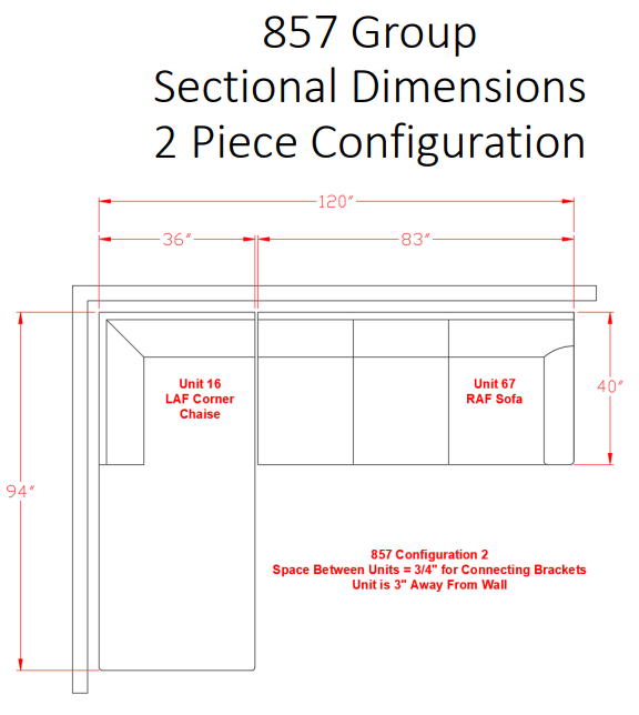 SPECIAL Dalhart Charcoal LAF Sectional Lara Furniture