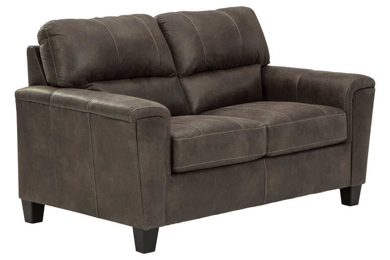Navi Smoke Loveseat - Lara FurnitureLoveseat