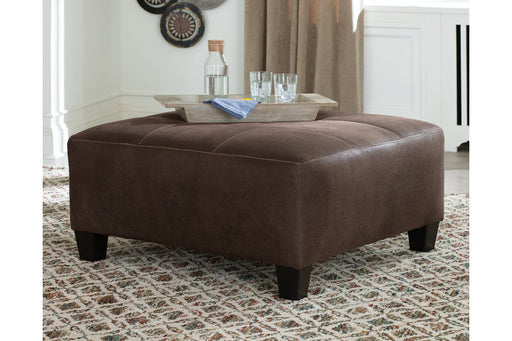 Navi Chestnut Oversized Accent Ottoman - Lara Furniture