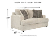Soletren Stone Loveseat - Lara FurnitureLoveseat