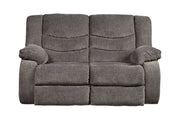 Tulen Gray Reclining Loveseat - Lara FurnitureLoveseat