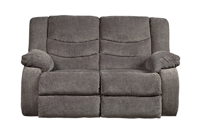 Tulen Gray Reclining Loveseat - Lara FurnitureLoveseat