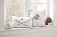 Waman White/Charcoal Pillow (Set of 4) - Lara Furniture