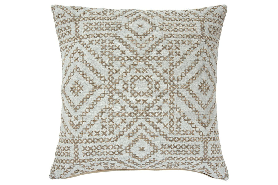 Jermaine Cream/Taupe Pillow (Set of 4) - Lara Furniture