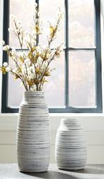 Donaver Gray/White Vase (Set of 2) - Lara Furniture
