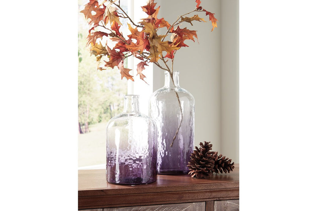 Maleah Purple Vase (Set of 2) - Lara Furniture