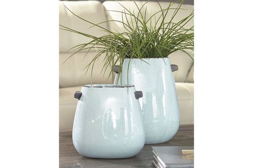Diah Blue Vase (Set of 2) - Lara Furniture