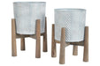 Domele Antique Gray/Brown Planter (Set of 2) - Lara Furniture