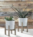 Domele Antique Gray/Brown Planter (Set of 2) - Lara Furniture