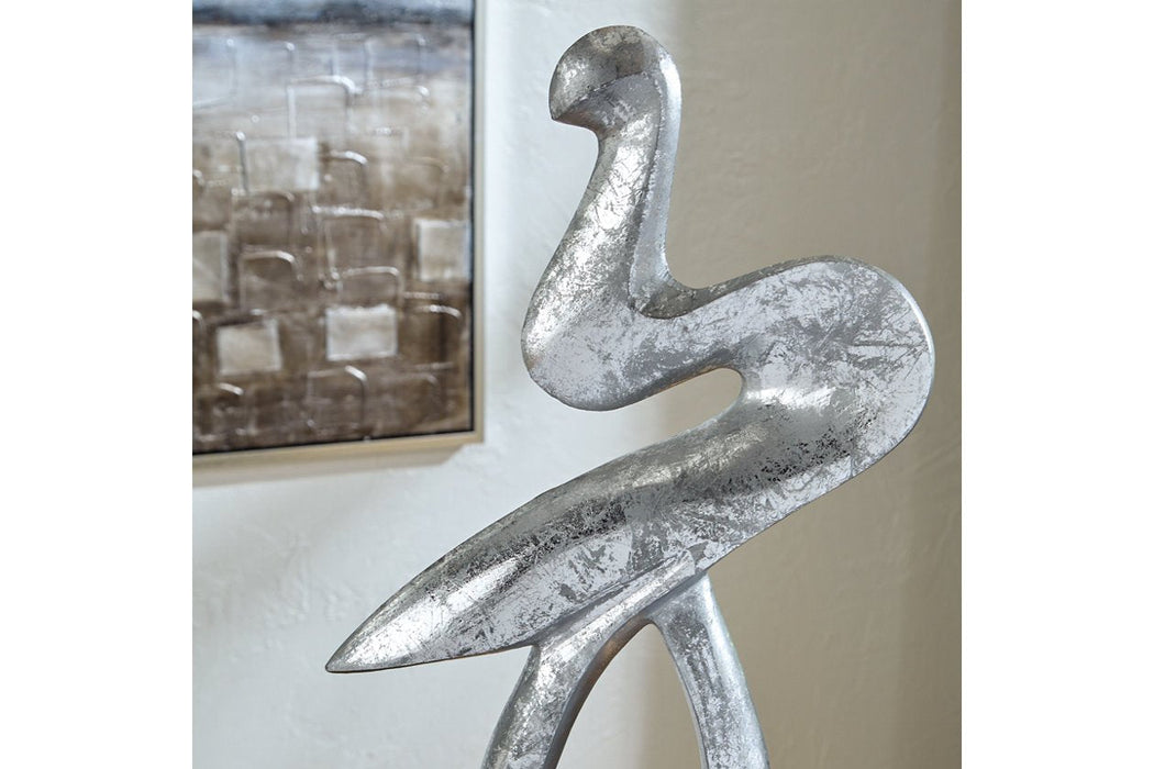 Devri Black/Silver Finish Sculpture - Lara Furniture