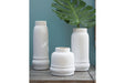 Jayden White Vase (Set of 3) - Lara Furniture