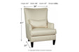 Paseo Ivory Accent Chair - Lara Furniture