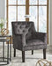 Drakelle Charcoal Gray Accent Chair - Lara Furniture