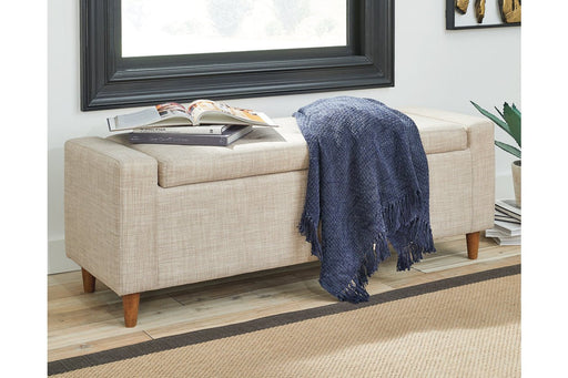 Winler Light Beige Upholstered Accent Bench - Lara Furniture