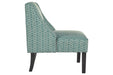 Janesley Teal/Cream Accent Chair - Lara Furniture