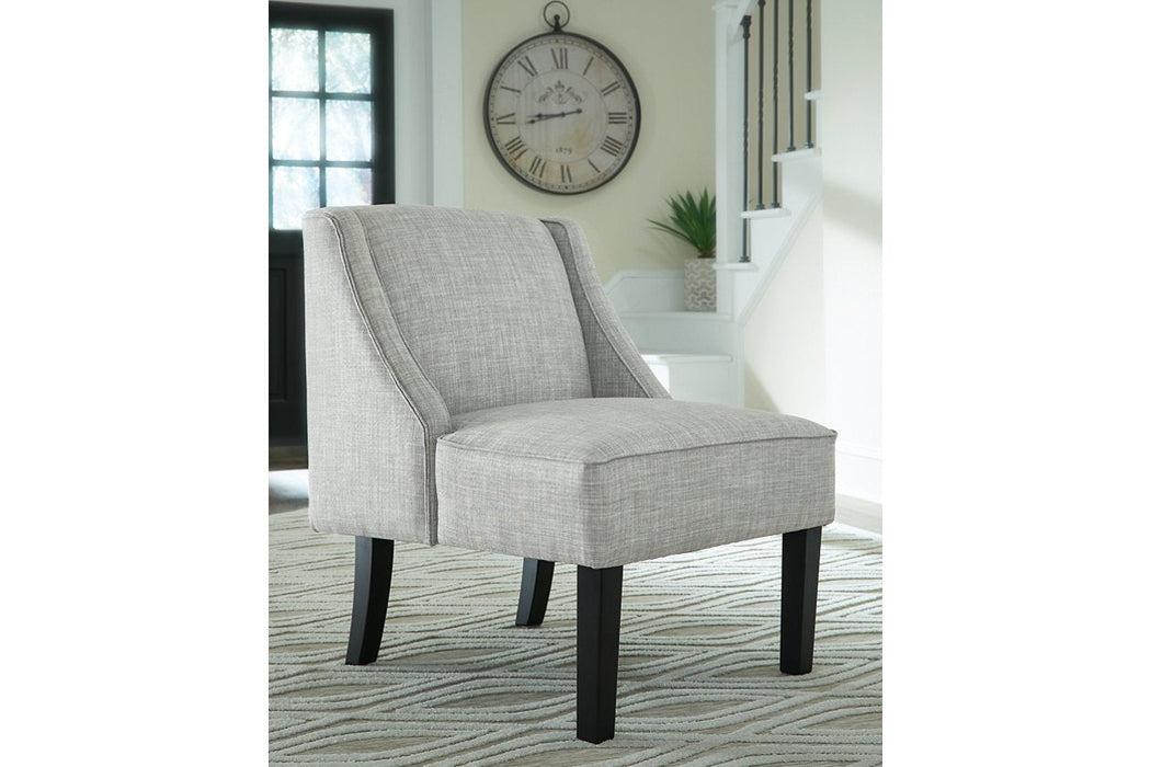 Janesley Teal/Ivory Accent Chair - Lara Furniture