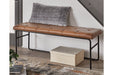 Donford Brown/Black Upholstered Accent Bench - Lara Furniture