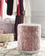 Lancer Blush Pink Accent Ottoman - Lara Furniture