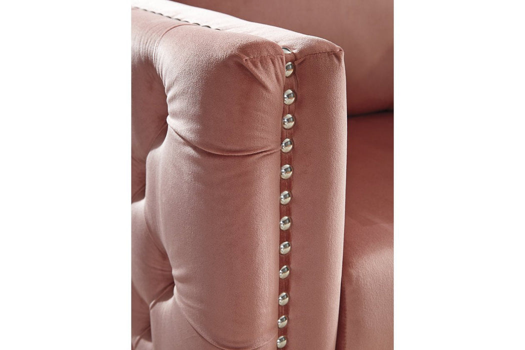 Lizmont Blush Pink Accent Chair - Lara Furniture