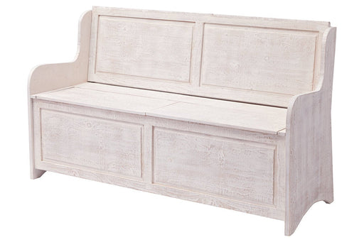 Dannerville Antique White Storage Bench - Lara Furniture