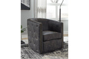 Brentlow Distressed Black Accent Chair - Lara FurnitureAccent Chair