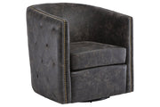 Brentlow Distressed Black Accent Chair - Lara FurnitureAccent Chair