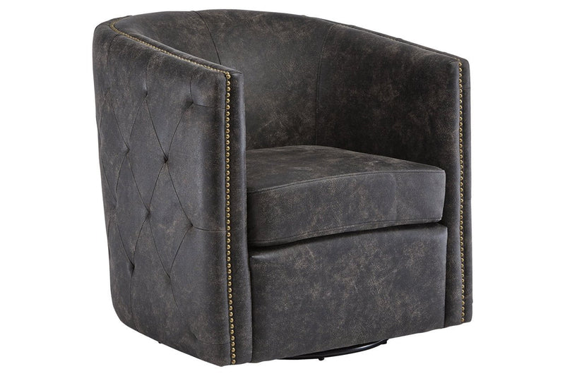 Brentlow Distressed Black Accent Chair - Lara FurnitureAccent Chair