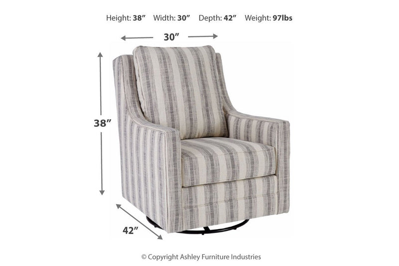 Kambria Ivory/Black Accent Chair - Lara FurnitureAccent Chair