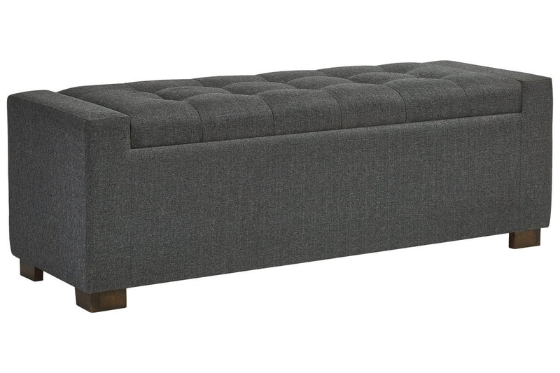 Cortwell Gray Storage Bench - Lara FurnitureAccent Bench
