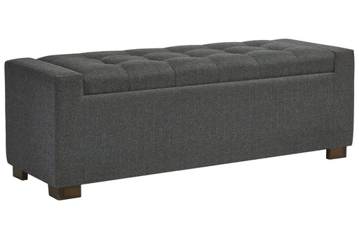 Cortwell Gray Storage Bench - Lara Furniture