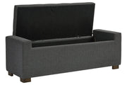 Cortwell Gray Storage Bench - Lara FurnitureAccent Bench
