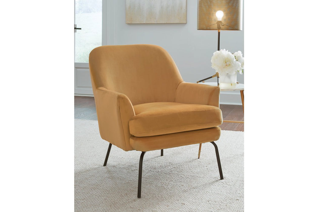 Dericka Gold Accent Chair - Lara Furniture