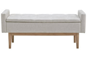 Briarson Beige/Brown Storage Bench - Lara FurnitureAccent Bench