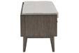 Chetfield Beige/Brown Storage Bench - Lara Furniture