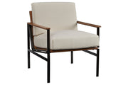 Tilden Ivory/Brown Accent Chair - Lara FurnitureAccent Chair