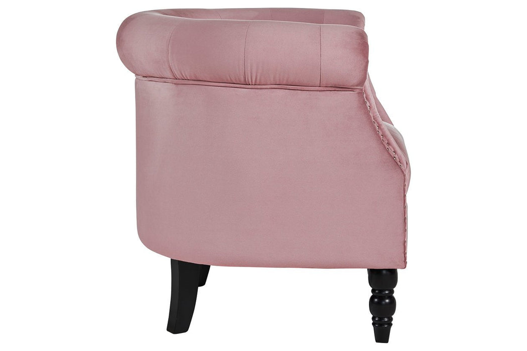 Deaza Pink Accent Chair - Lara Furniture