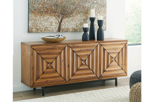 Fair Ridge Warm Brown Accent Cabinet - Lara Furniture