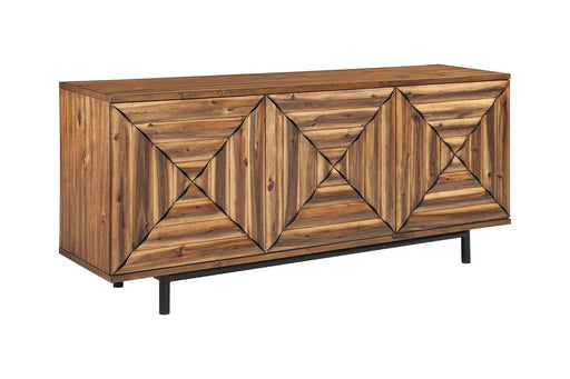 Fair Ridge Warm Brown Accent Cabinet - Lara Furniture