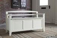 Charvanna White Storage Bench - Lara Furniture