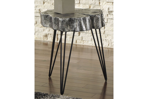 Dellman Antique Silver Finish Accent Table - Lara Furniture