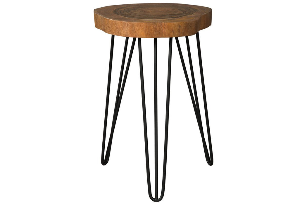 Eversboro Brown/Black Accent Table - Lara Furniture
