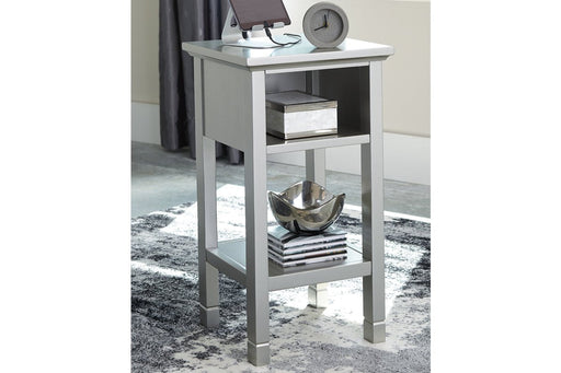 Marnville Silver Finish Accent Table - Lara Furniture