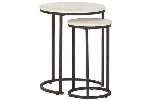 Briarsboro White/Black Accent Table (Set of 2) - lara Furniture