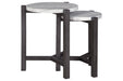 Crossport Gray/White/Brown Accent Table (Set of 2) - Lara Furniture