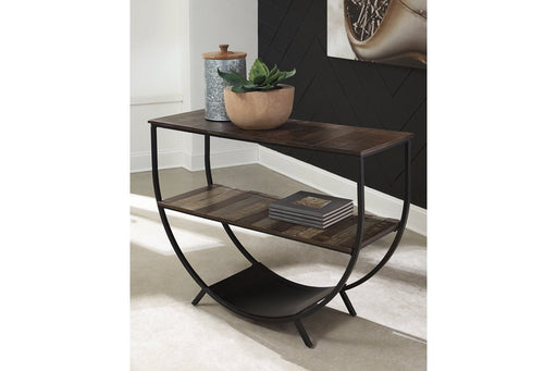 Lamoney Gray/White/Brown Sofa/Console Table - Lara Furniture