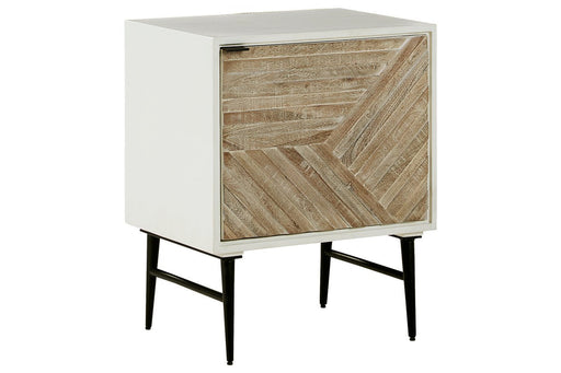 Dorvale White/Brown Accent Cabinet - Lara Furniture