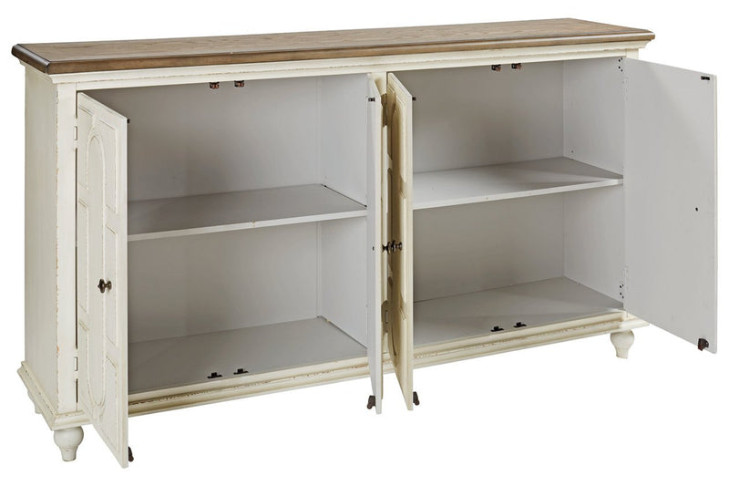 Roranville Antique White Accent Cabinet - Lara FurnitureCabinet