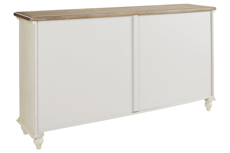 Roranville Antique White Accent Cabinet - Lara FurnitureCabinet